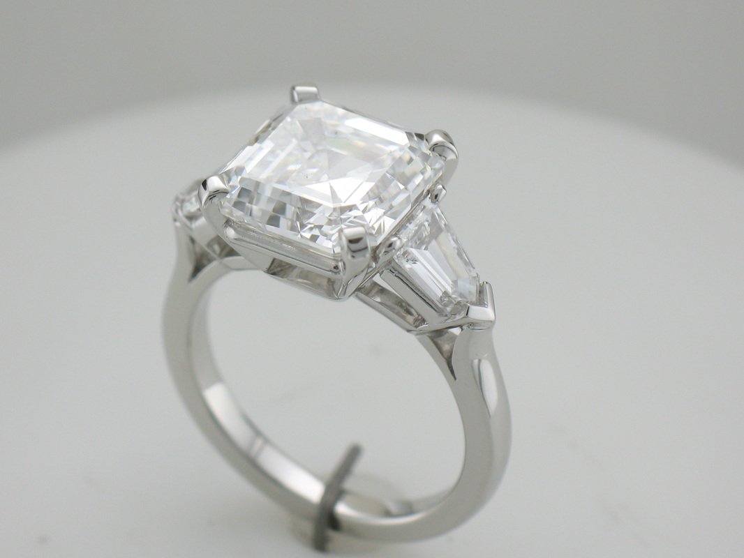 3 Stone Diamond Platinum Ring
